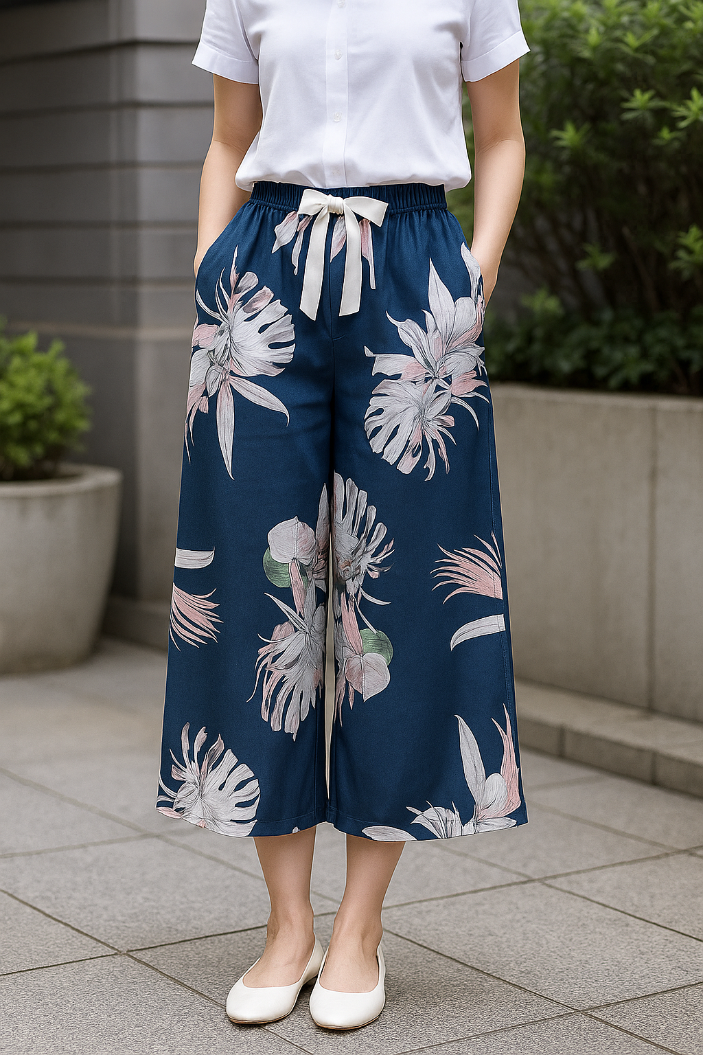 Floral Blue Pajama Pant