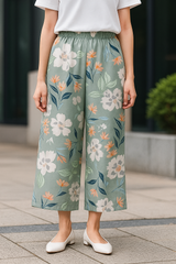 Blue Floral Pajama Pants
