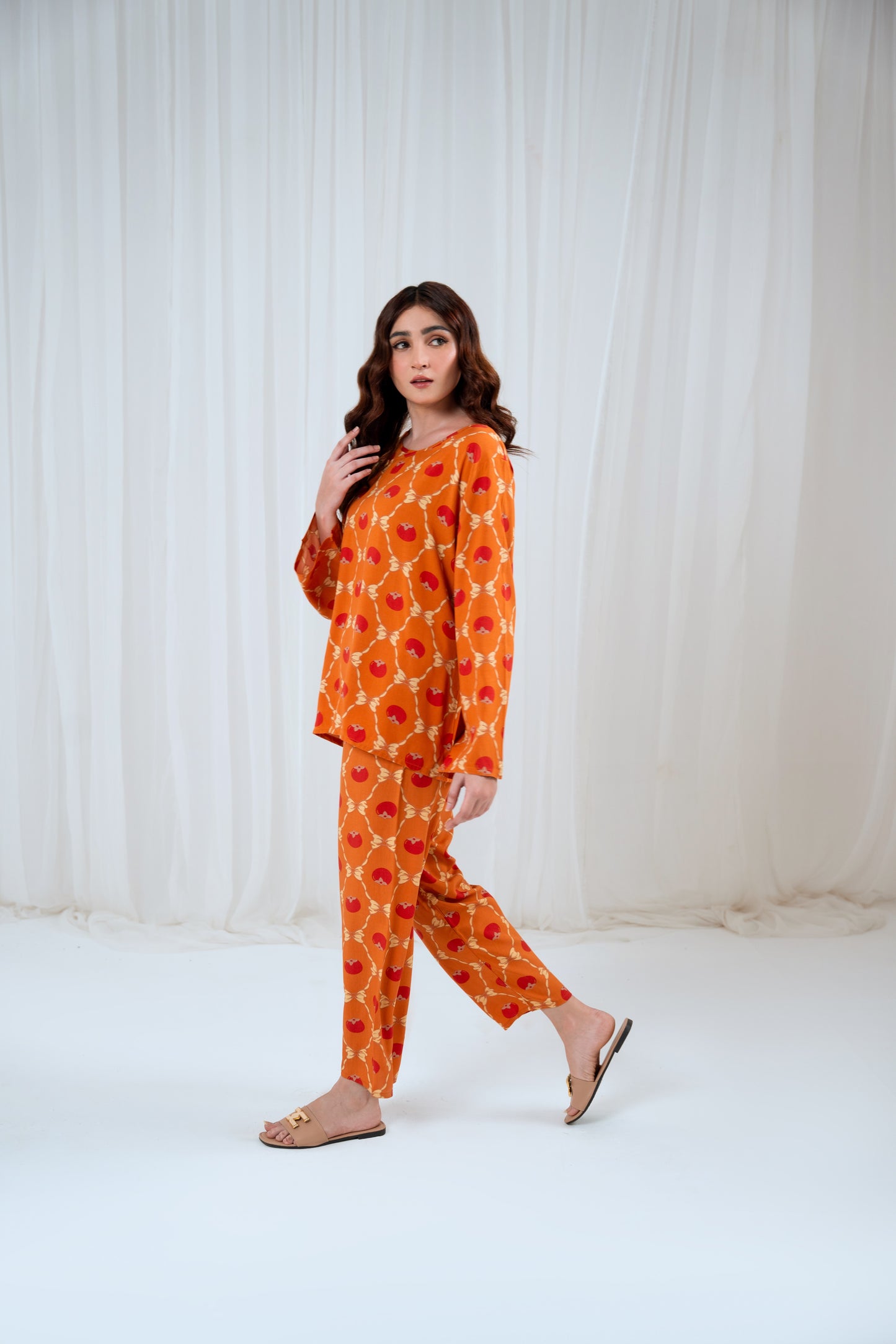 Orange Linen Co Ord Set