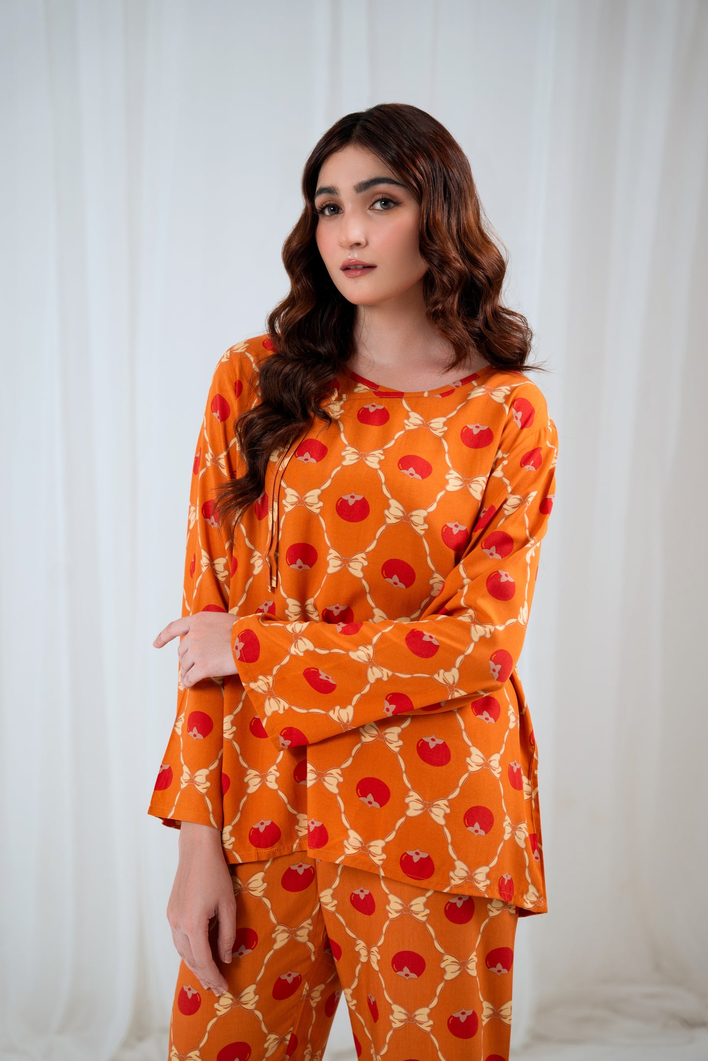 Orange Linen Co Ord Set